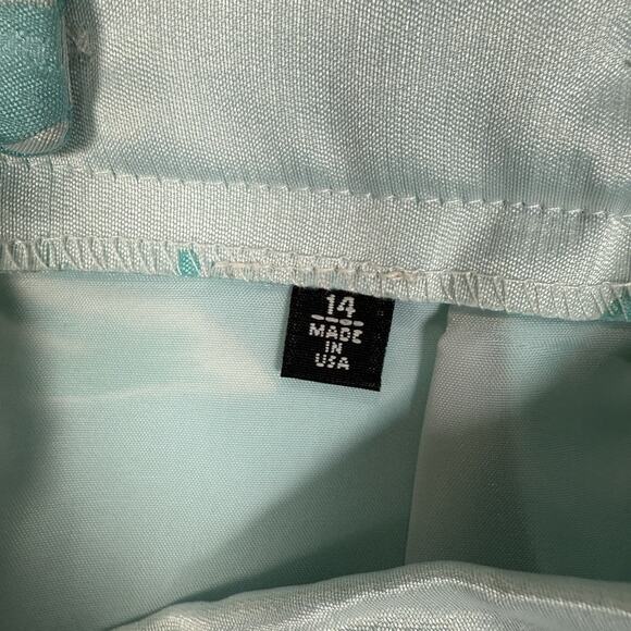 Lily & Taylor Couture Blue Jacquard Floral 2 Piece Skirt Suit Set Womens Size 14 - Picture 10 of 15